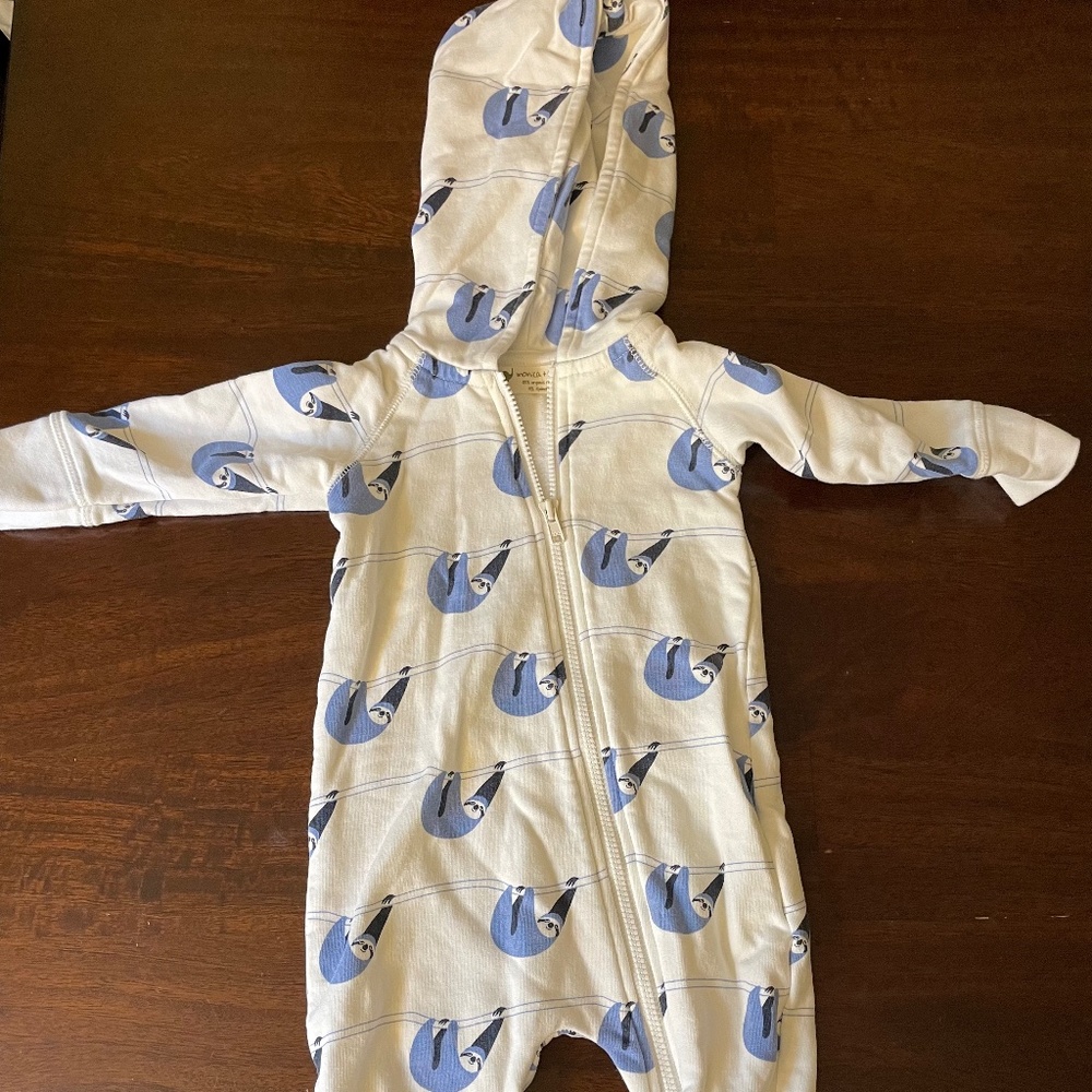 Monica & Andy Baby Boy Hooded Pajamas/One Piece Outfit